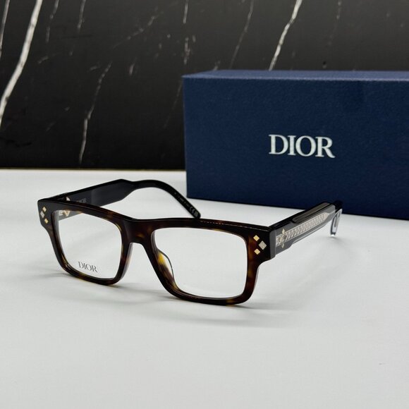 NEW CD DIAMONDO S3I 2000 DIOR SQUARE HAVANA EYEGLASSES DIOR - Picture 1 of 10